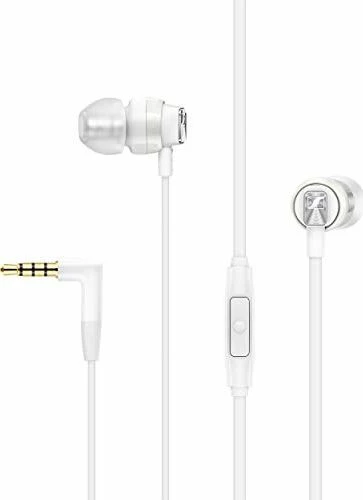 Kufje Sennheiser CX 300S in-ear me kabllo 1.2 m, 3.5 mm, me mikrofon dhe remote, me kuti dhe adaptera, të bardha