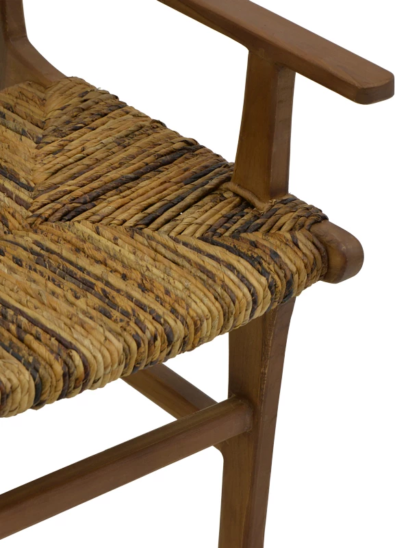 Karrige Refane dru teak natyral-litar banane 55x60x85cm