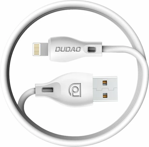 Kabllo Dudao L4T, USB në Type-C, 2m, 2.1A, e bardhë