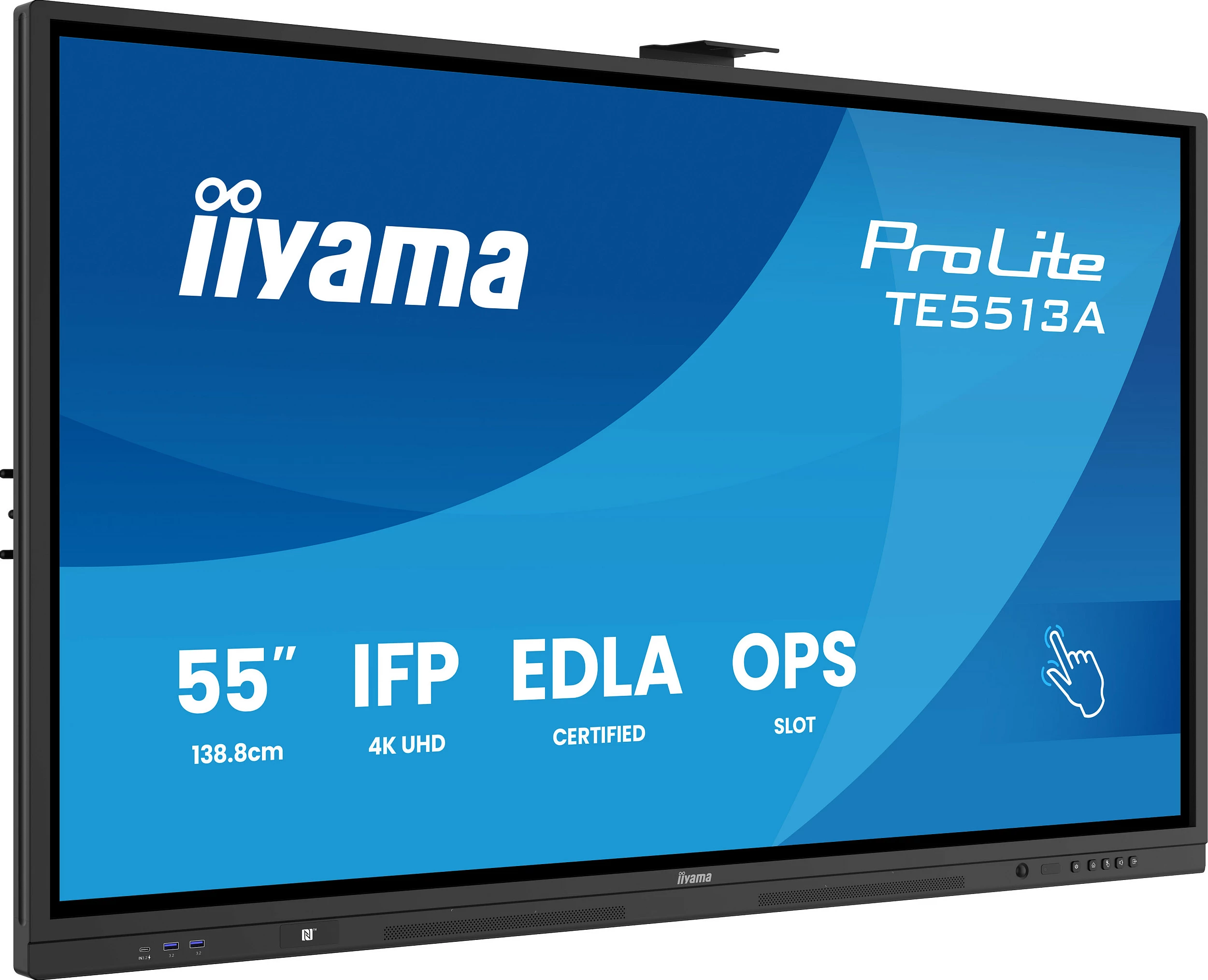 Ekran interaktiv iiyama ProLite TE5513A-B2AG, 55", 4K UHD, anti-glare, i zi