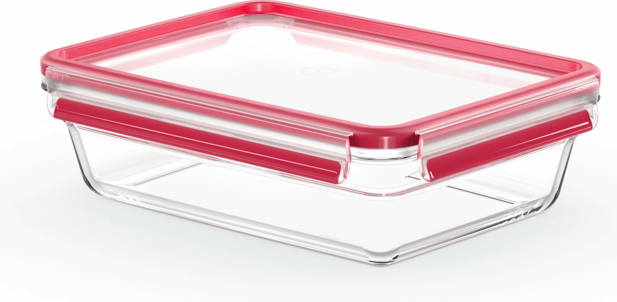 Enë qelqi Emsa N10411 Clip & Close 2L, e kuqe