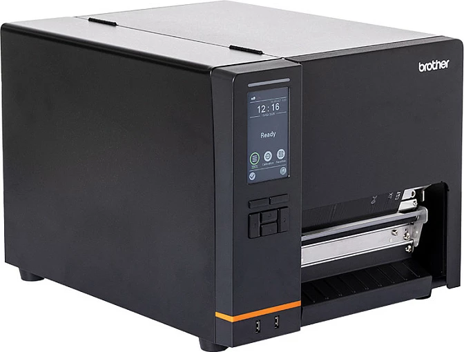 Printer etiketash Brother TJ-6421TN, direct thermal/thermal transfer, 203 x 300 DPI, Ethernet/Wi‑Fi/Bluetooth, e zezë