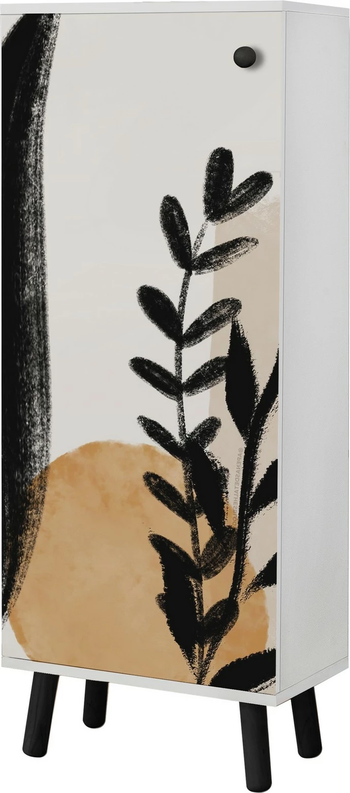 Dollap këpucësh Skye Decor, Vegas, SB 967, i bardhë e zi