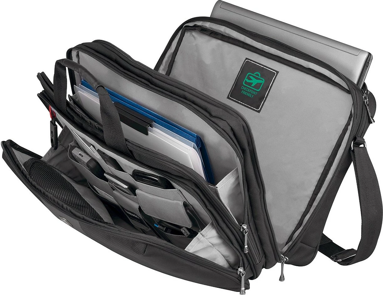 Çantë laptopi Wenger (SwissGear) Legacy 17", për laptop deri 17", 992 g, e zezë/gri