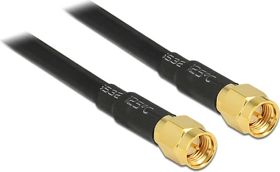 Kabllo koaksiale RF DeLOCK 88892, LMR195, 2 m, SMA-SMA, 50 Ω, e zezë