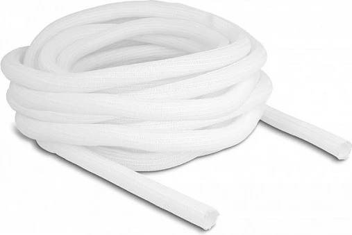 Mbështjellës gërshetuar për kabllo DeLOCK, vetë-mbyllës, 10 m x 16 mm, i bardhë