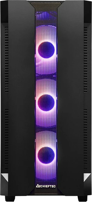Kasë Chieftec Hunter GS-01B-OP, midi tower, xham i temperuar, RGB, e zezë