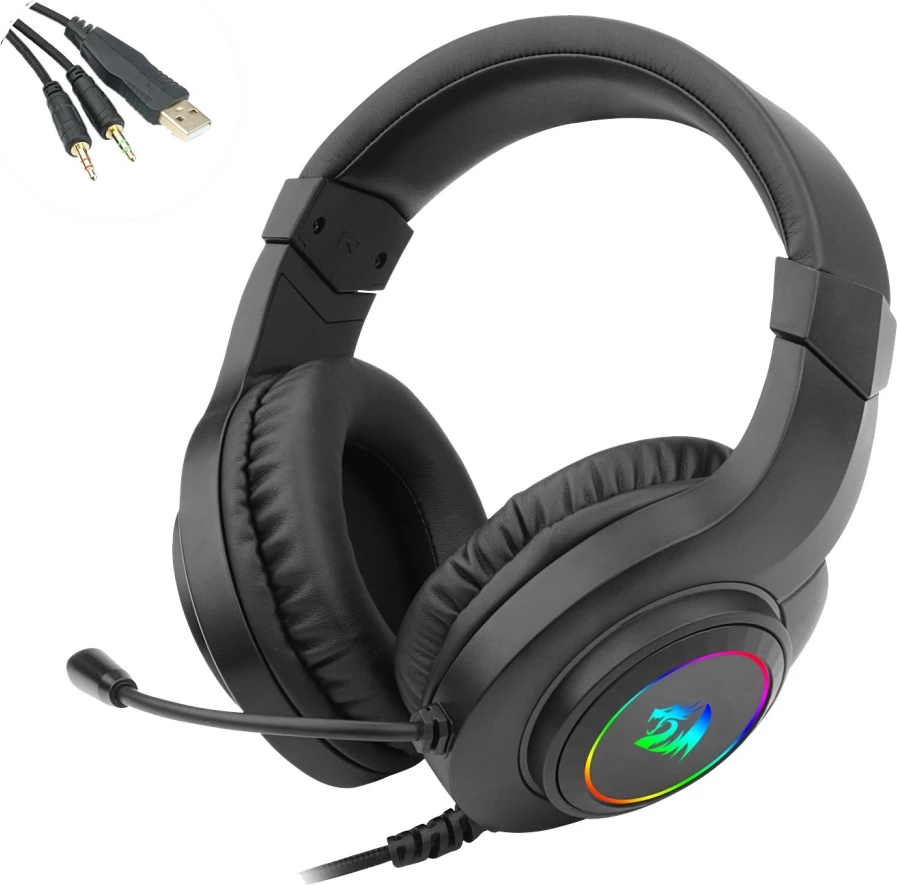 Kufje gaming Redragon Hylas H260, Wired, RGB, Stereo 50mm, Mikrofon, Zezë