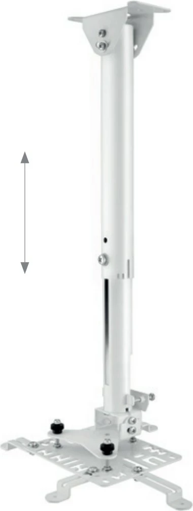 Mbajtës tavani për projektor HAGOR HA BDH, çelik inoksi, 25 kg, rregullim manual, 700-1250 mm