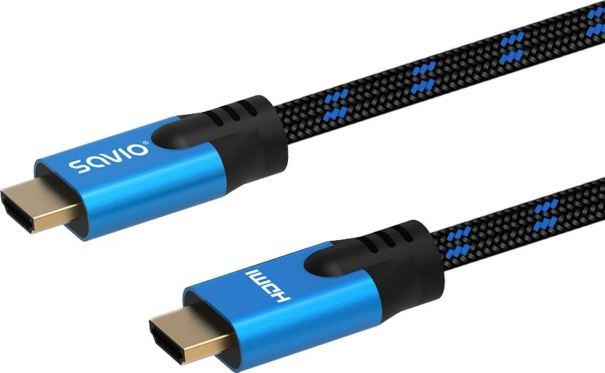 Kabllo HDMI Savio CL-143, 3m, Ultra HD 8K, v2.1, zezë/blu