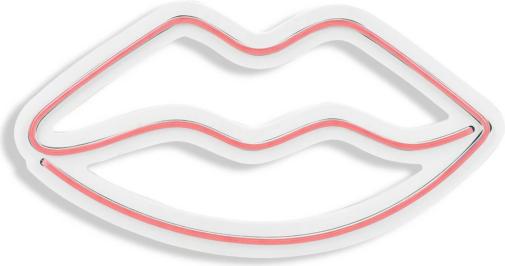 Dritë dekorative LED plastike, formë buzësh, ngjyrë rozë