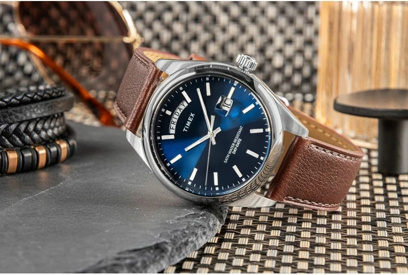 Orë dore për meshkuj Timex, kafe