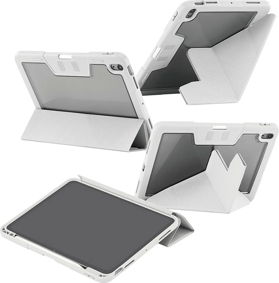 Mbështjellës PanzerGlass CARE Essential Case për iPad Air 11" (2024/2025), origami 4-në-1, me mbajtës Pencil, gri e çelët