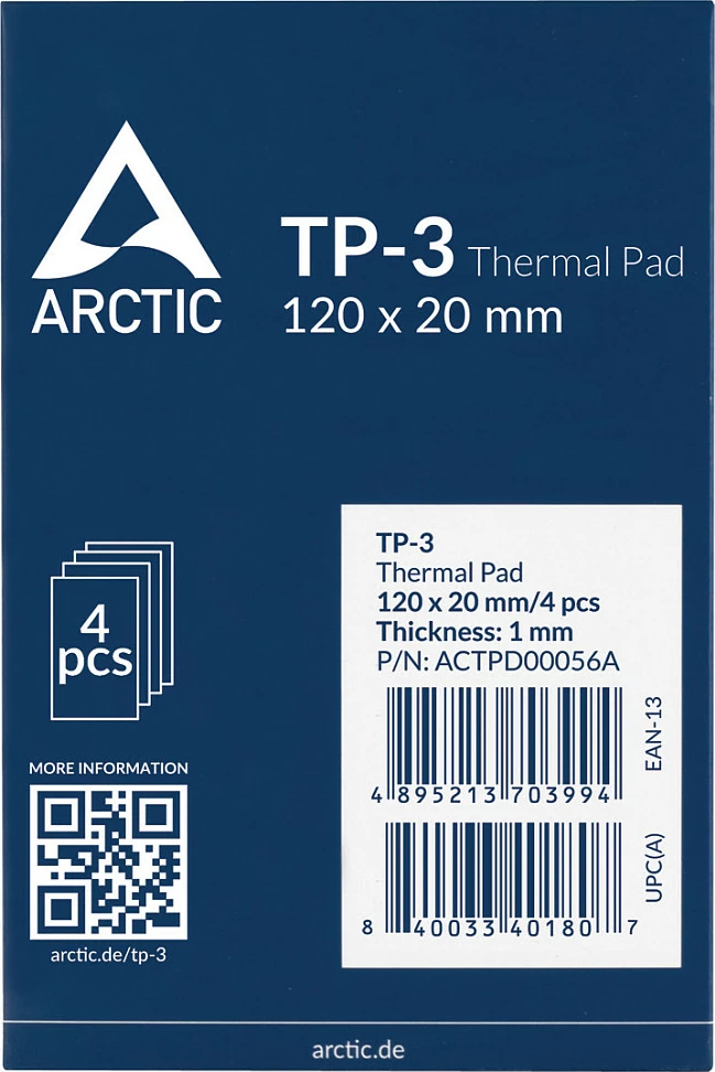 Thermal pad ARCTIC ACTPD00056A, blu