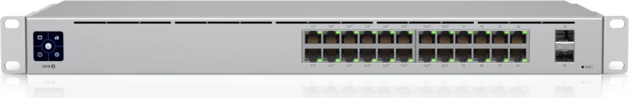 Switch Ubiquiti UniFi USW-24-POE, 24 porta Gigabit, 16 PoE+, 2 SFP, i bardhë