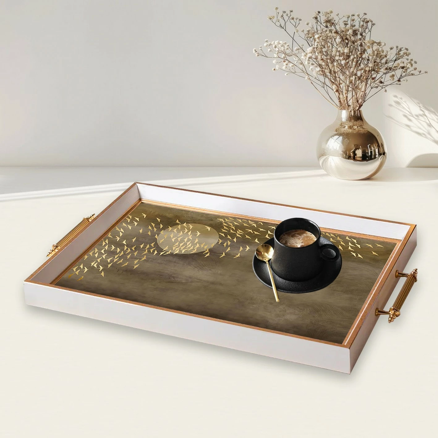 Tabaka xhami, dizajn elegant, shumëngjyrëshe, TPB9818