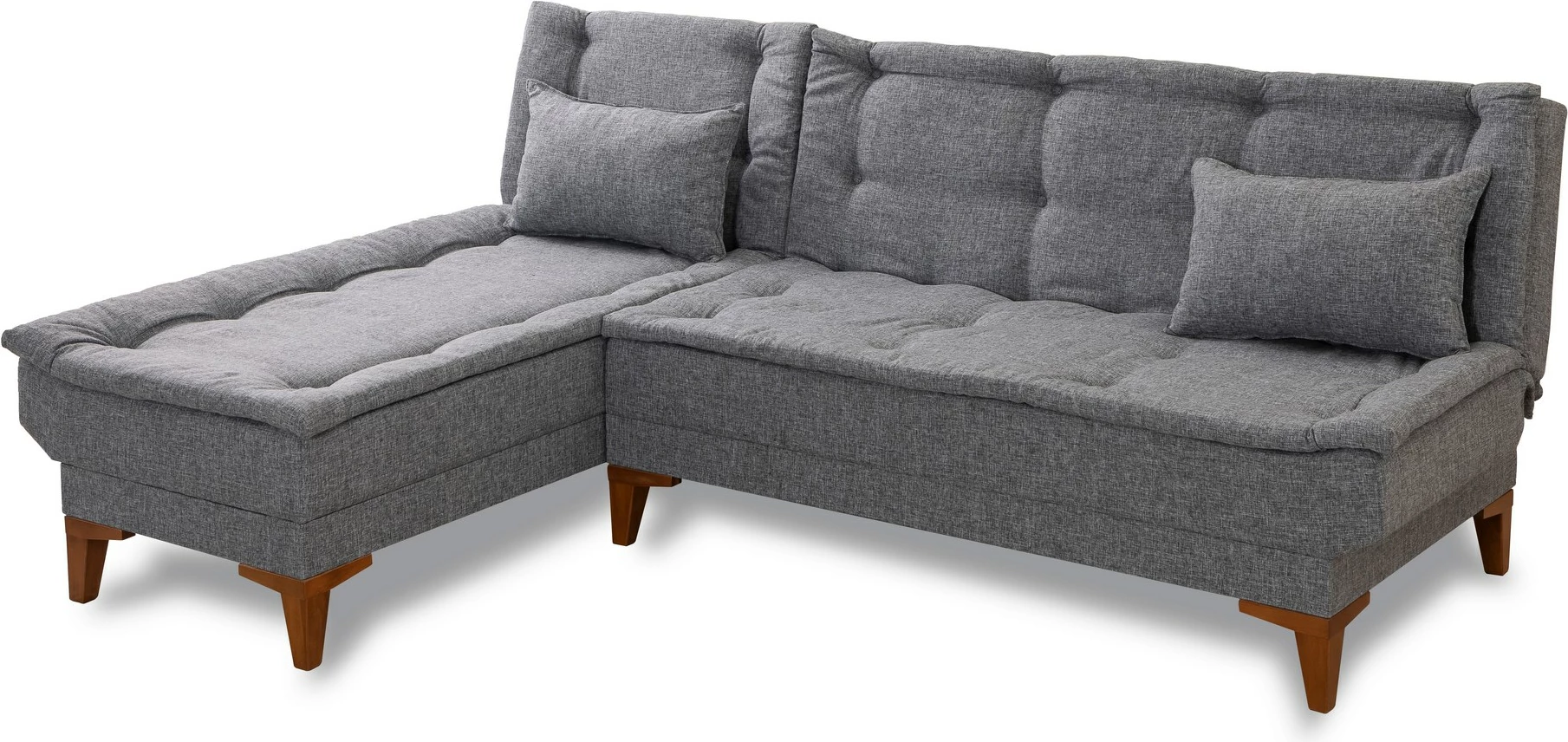 Kënd-sofë shtrat Atelier del Sofa, Santo, kënd majtas, ngjyrë gri e errët