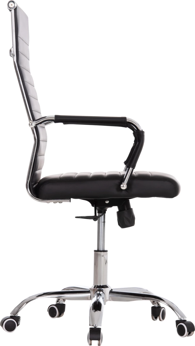 Karrige menaxheri për zyre BOSS FH1059.31, ngjyrë e zezë, PU-metal krom, 54x57x110H cm.