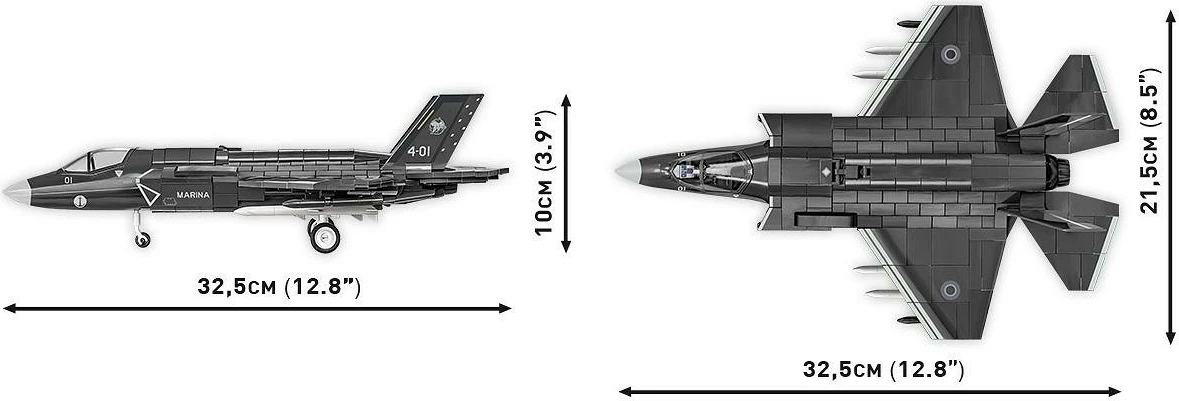 Set blloqesh Cobi Klocki F-35B Stovl Lightning II, 610 pjesë, gri