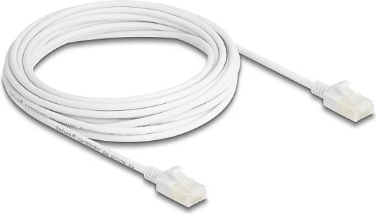 Kabllo rrjeti DeLOCK Cat6a RJ45 5 m, Slim, LSZH, U/UTP, e bardhë