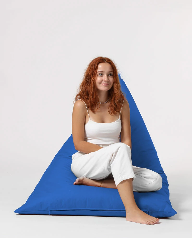Qese e madhe për ulje në kopsht, ngjyrë kaltër, Atelier del Sofa, Pyramid Big Bed Pouf