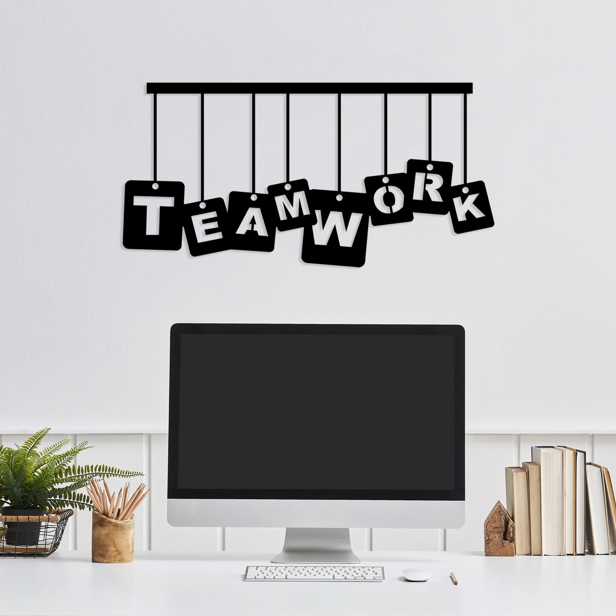 Aksesor dekorativ metalik për mur, Wallity, Teamwork