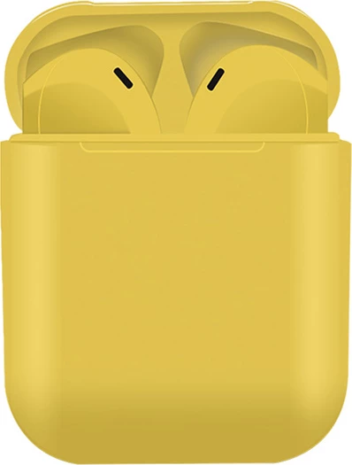 Kufje Moye Aurras True Wireless, Bluetooth 5.0, stereo, 2-3 orë bateri, 10 m rreze, të verdha, set me kuti karikimi