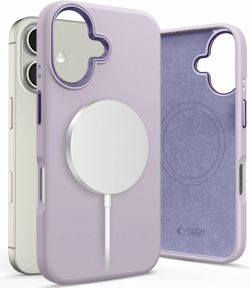 Mbështjellës Tech-Protect Silicone Pure MagSafe për iPhone 16, Violet