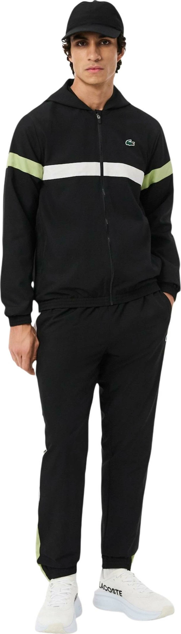 Trenerka për meshkuj Lacoste WH0219, e zezë/bardhë