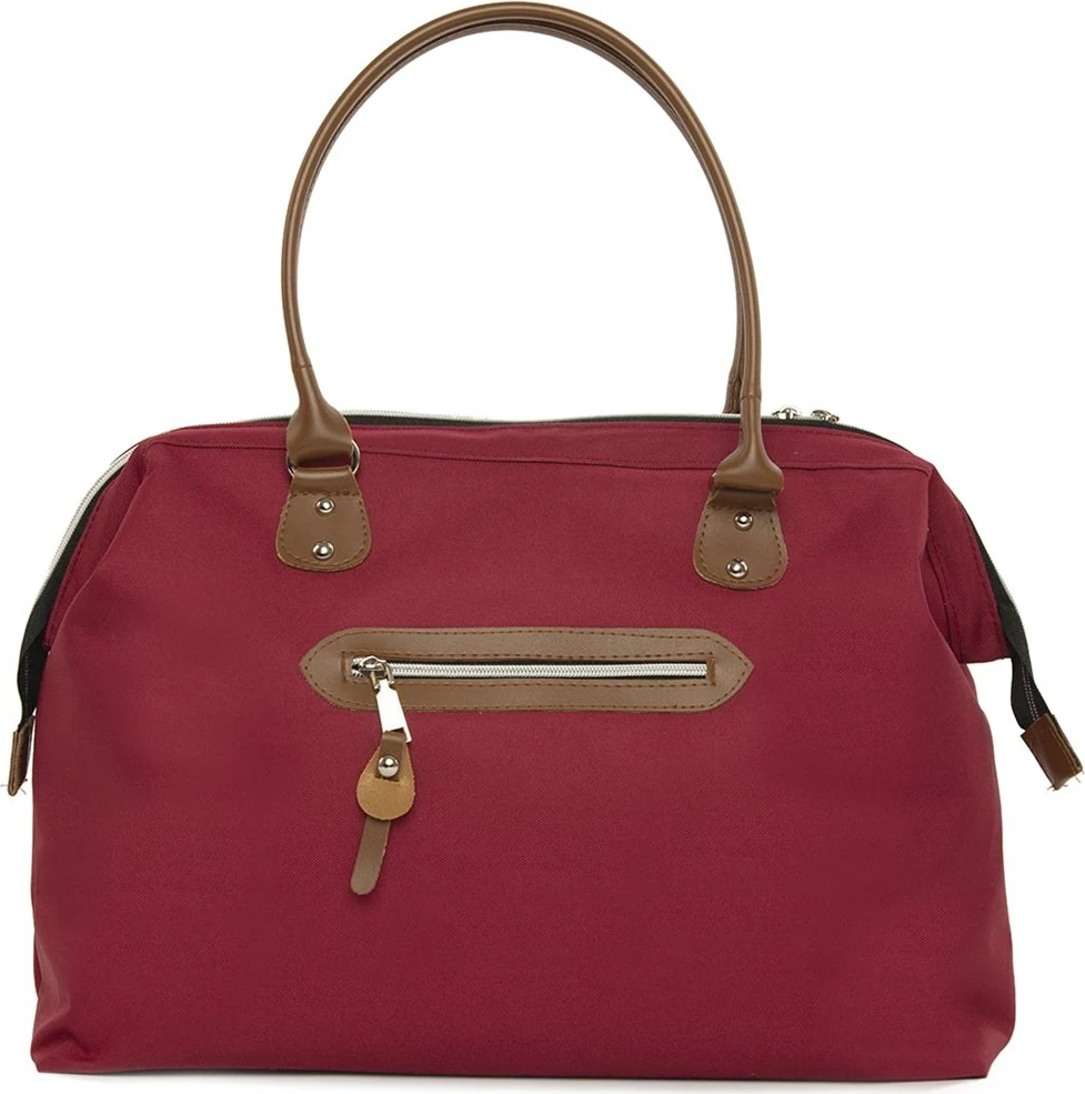 Çantë dore e madhe, ngjyrë e kuqe e errët, Zoozie Bags, 'Cocker Life'