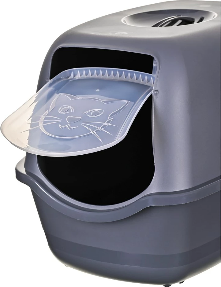 Kuti rëre për mace DIAMENTIQ BAYA, plastikë, 55.5x40x38.7 cm, antracit