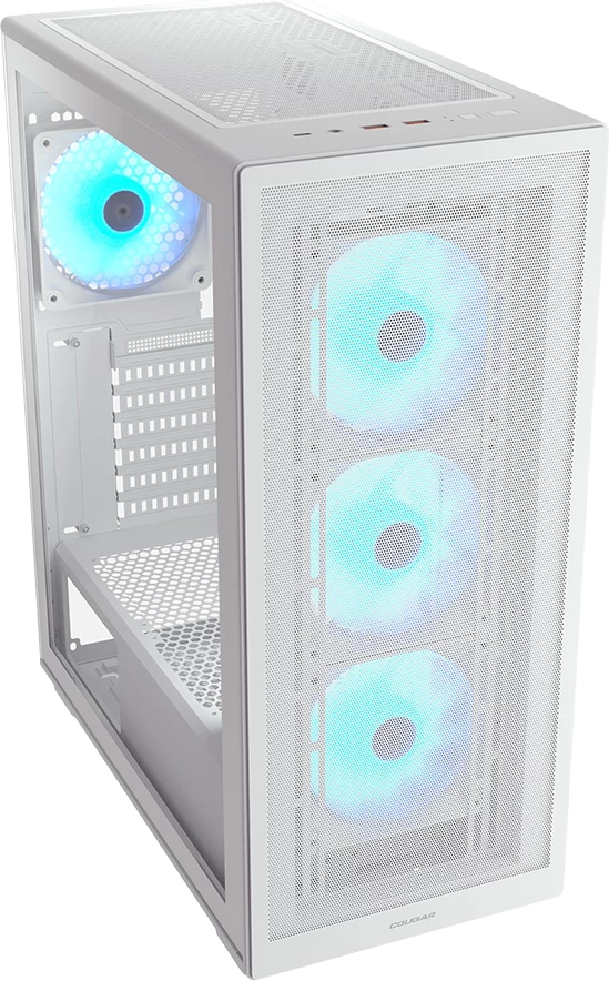 Kasë COUGAR MX220 RGB Midi Tower ATX, 4x120mm RGB, USB-C, e bardhë