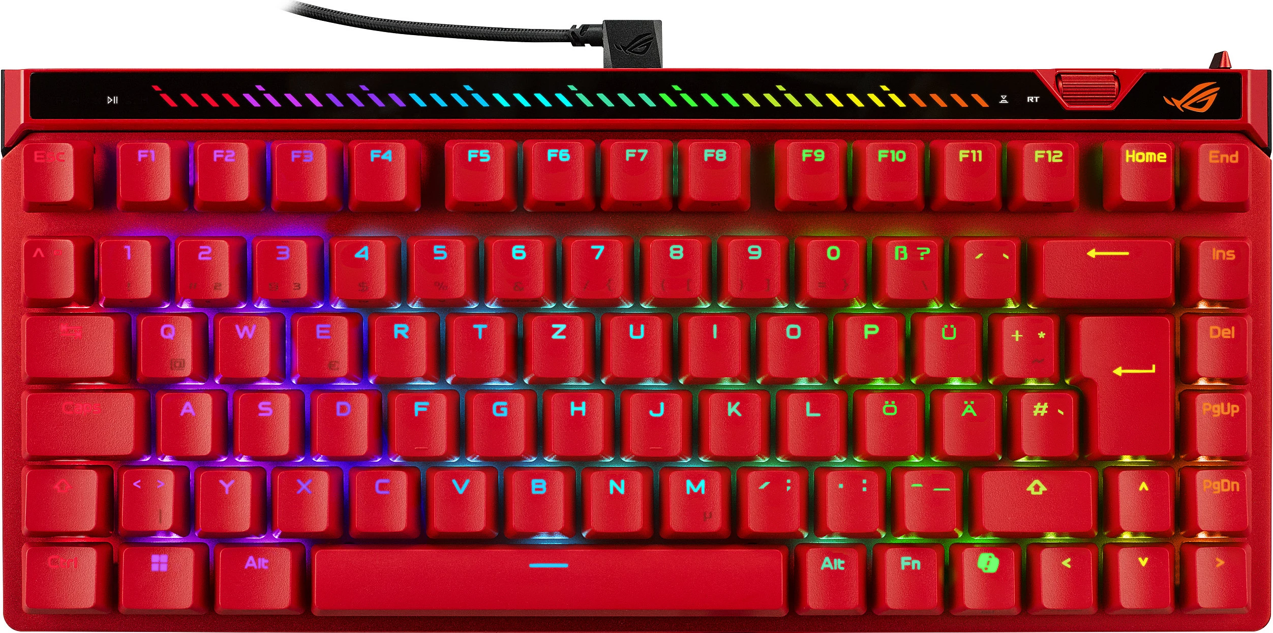 Tastierë gaming ASUS ROG Falchion Ace 75 HE, USB-C, QWERTZ DE, RGB, e kuqe