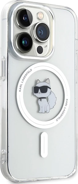 Mbështjellës Karl Lagerfeld IML Choupette MagSafe për iPhone 13 Pro / 13, transparent