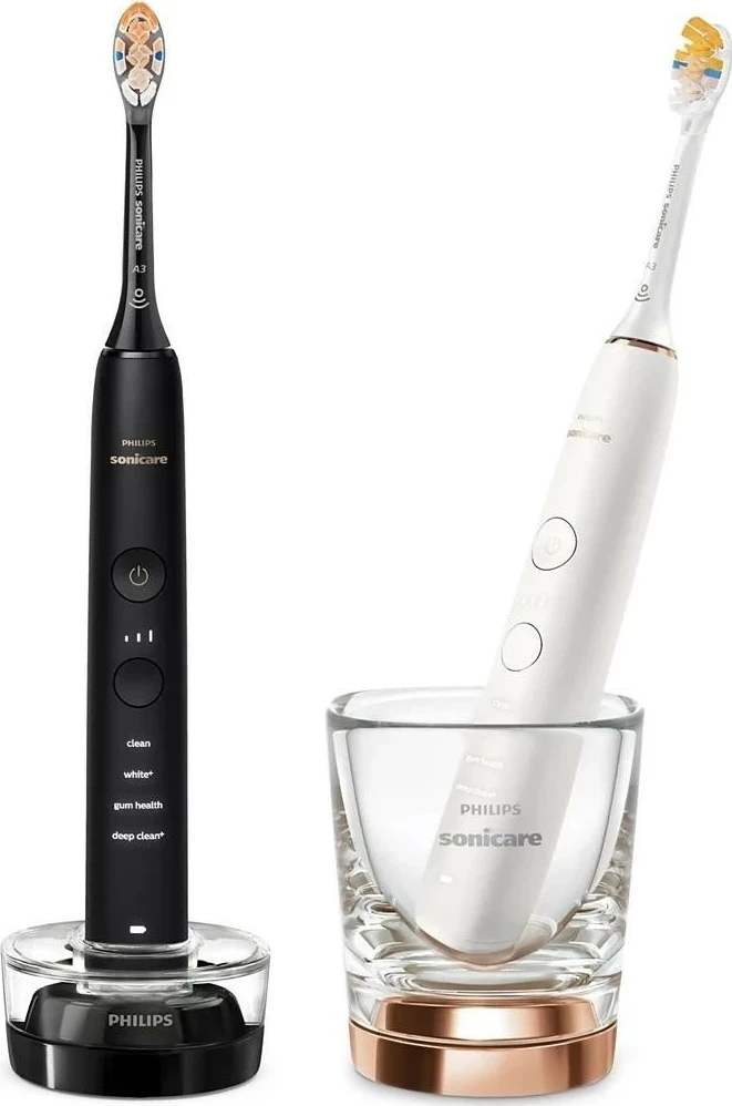 Furçë dhëmbësh sonike Philips Sonicare DiamondClean 9000 HX9914/69, Bluetooth, 4 mënyra pastrimi, e bardhë e zezë