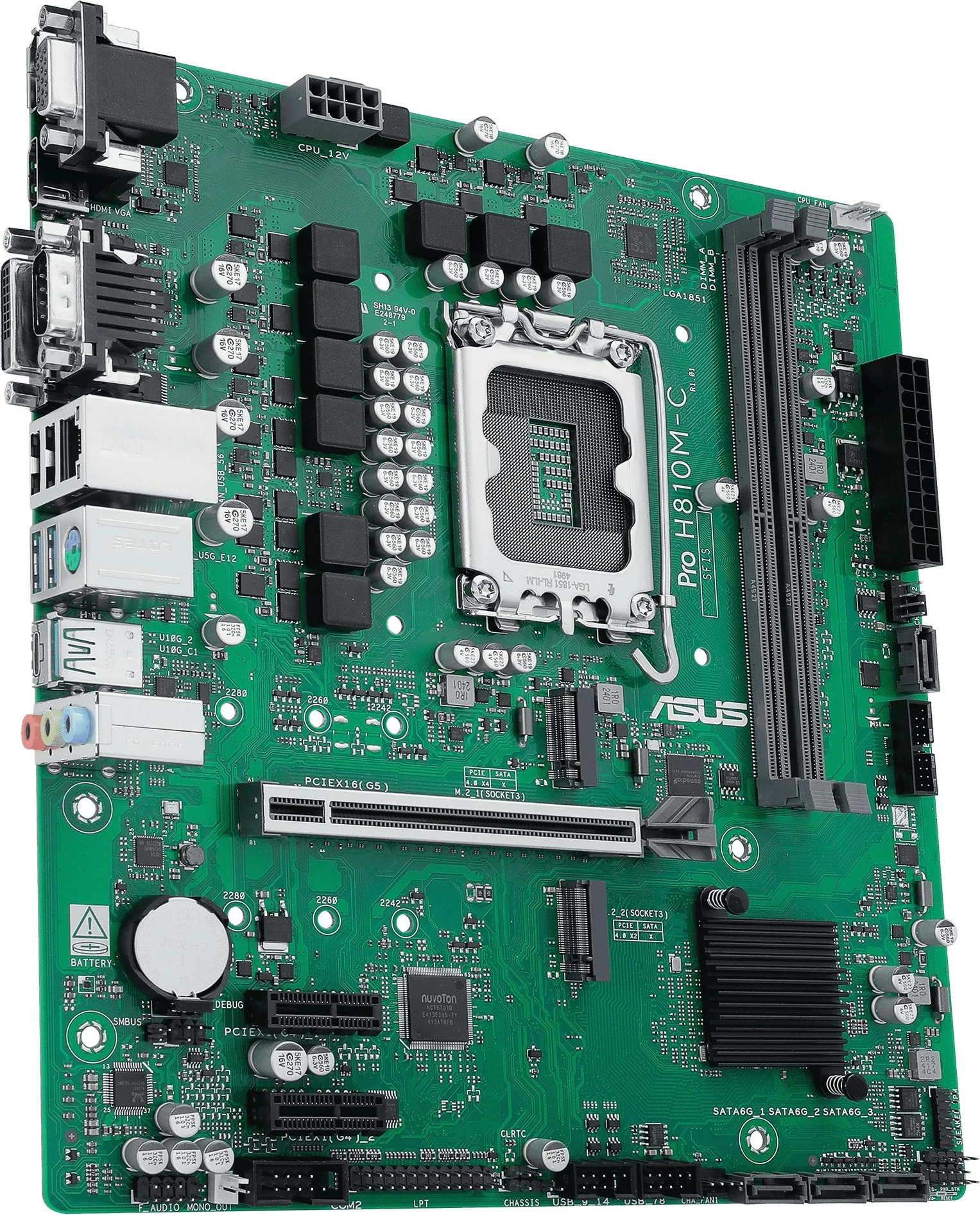Pllakë amë ASUS PRO H810M-C-CSM, Intel LGA1851, DDR5, micro ATX