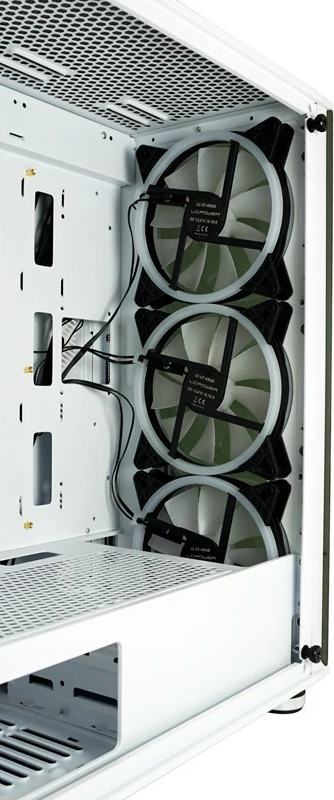 Kasë LC-Power Gaming 803W RGB, Midi Tower, xham i temperuar, e zezë/e bardhë
