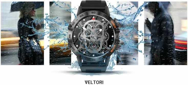 Smartwatch VELTORI unisex, e zezë