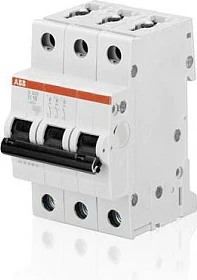 Automat kompakt ABB S203-B32, 3-pol, 32A, kurbë B, bardhë