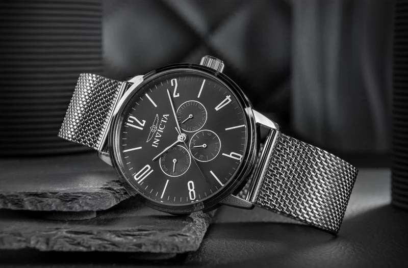 Orë dore për meshkuj Invicta, argjend