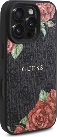 Mbështjellës Guess GUHMP16XP4ROPEMCK për iPhone 16 Pro Max 6.9", hardcase, MagSafe, zi