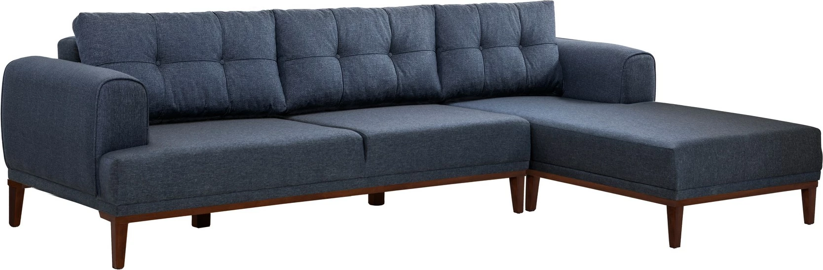 Këndore Vina, ngjyrë kaltër e errët, këmbë druri, Atelier del Sofa