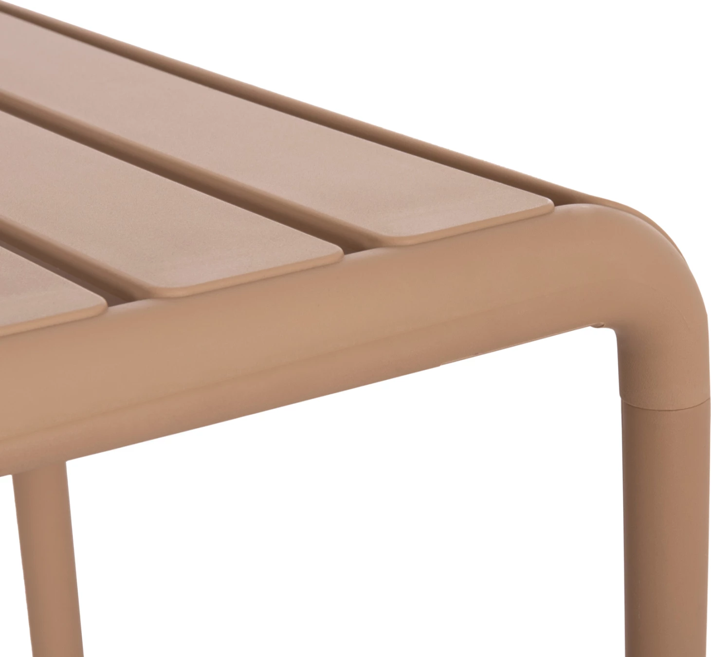 Tavolinë kafeje për jashtë, KORVER FH6334.04, polipropilen, ngjyrë kapuçino, 100x60x46cm