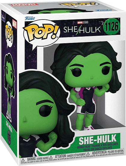 Figurinë koleksionuese Funko Pop! Marvel She-Hulk, 12.6 cm, shumëngjyrëshe