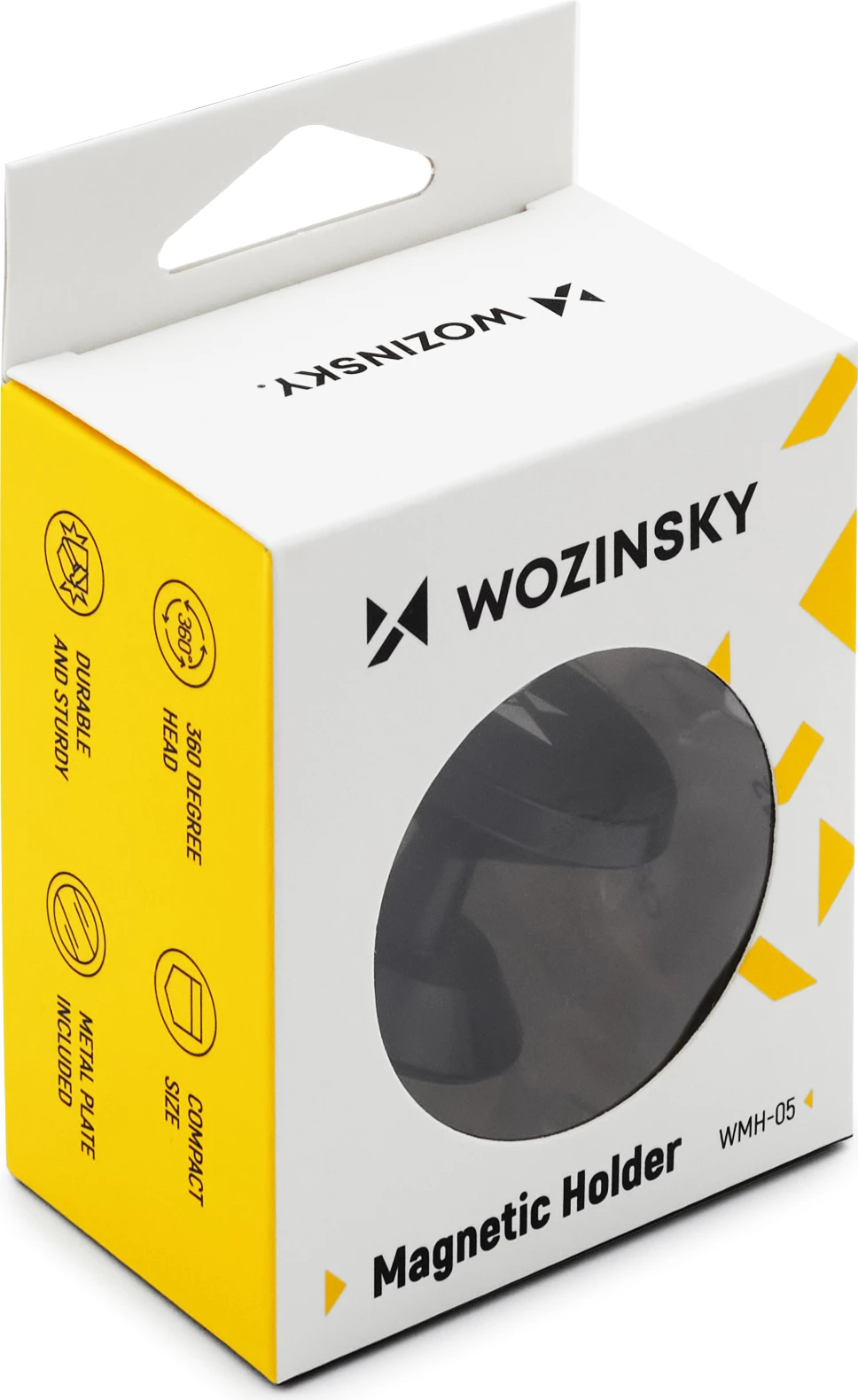 Mbajtës magnetik për telefon Wozinsky WMH-05, për makinë, i zi