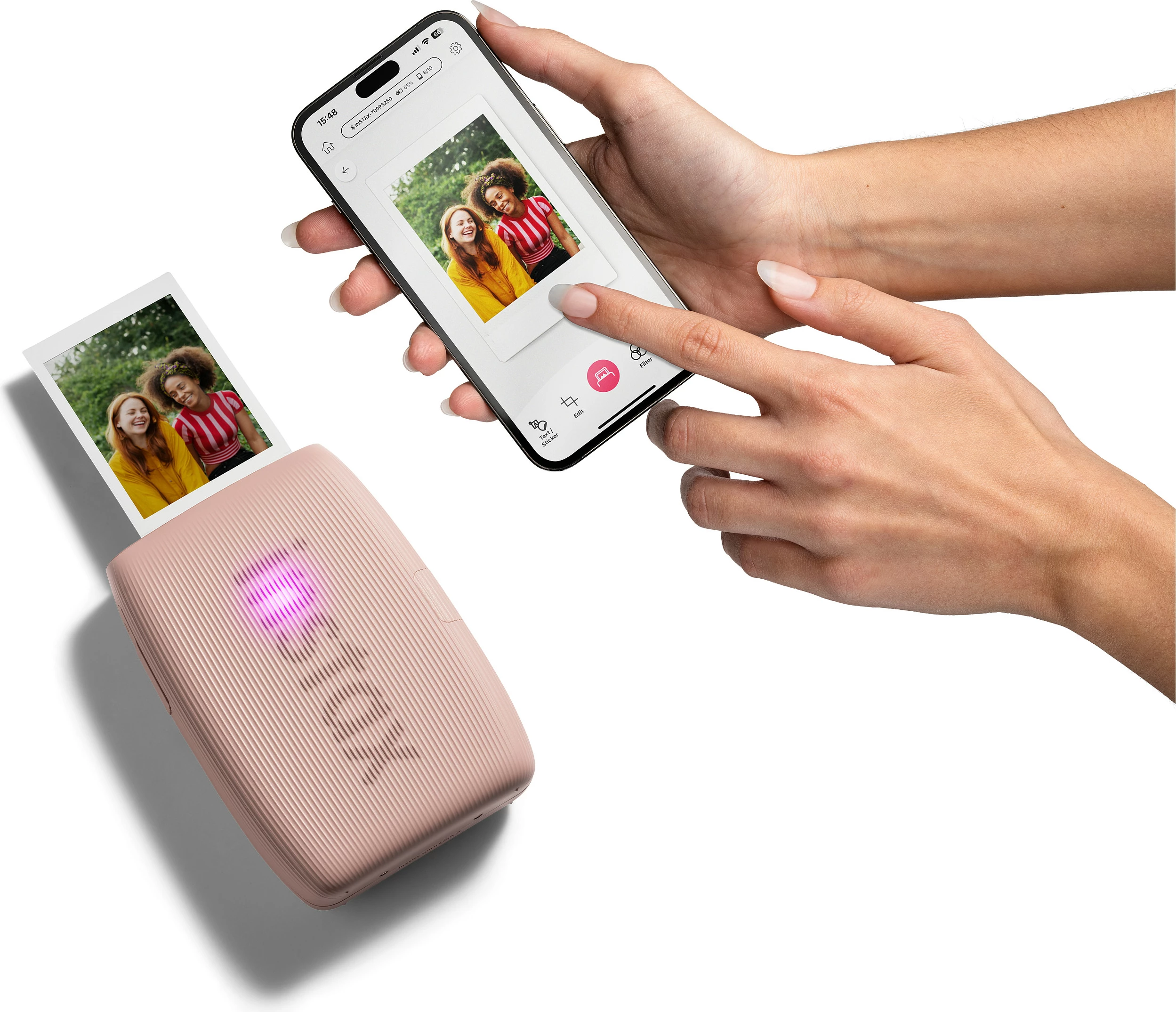 Printer foto instant Fujifilm instax mini Link 3, Bluetooth, 800 x 600 DPI, 6.2x4.6 cm, Rose Pink