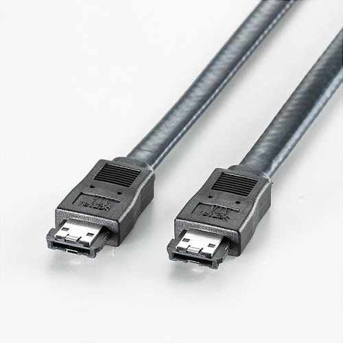 Kabllo eSATA ROLINE External SATA 6Gb/s, 1 m, e zezë