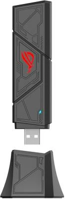 Adapter WiFi USB Asus ROG USB-BE92 90IG09I0-MO0B00, Tri-Band WiFi 7, deri 6500 Mbps, i zi, set me bazë