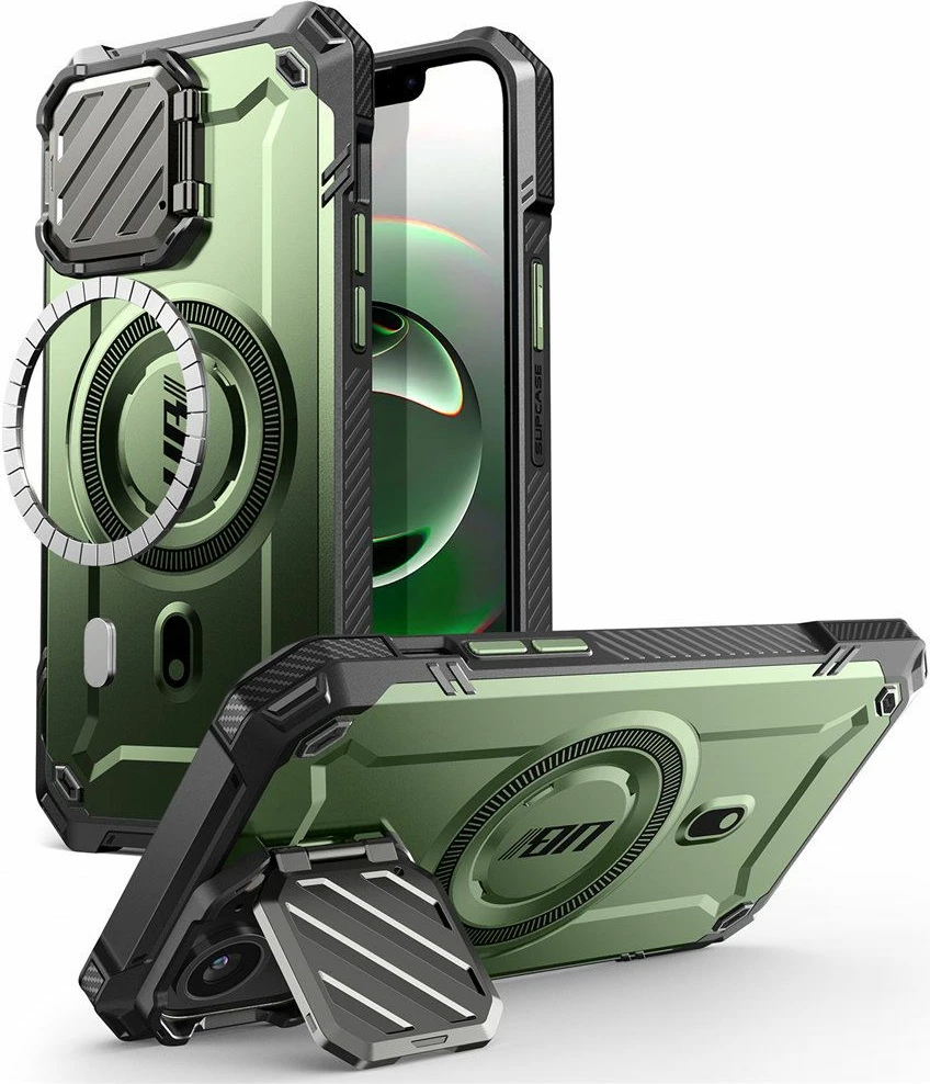 Mbështjellës Supcase Unicorn Beetle XT Mag për iPhone 16e, MagSafe, Jeshil