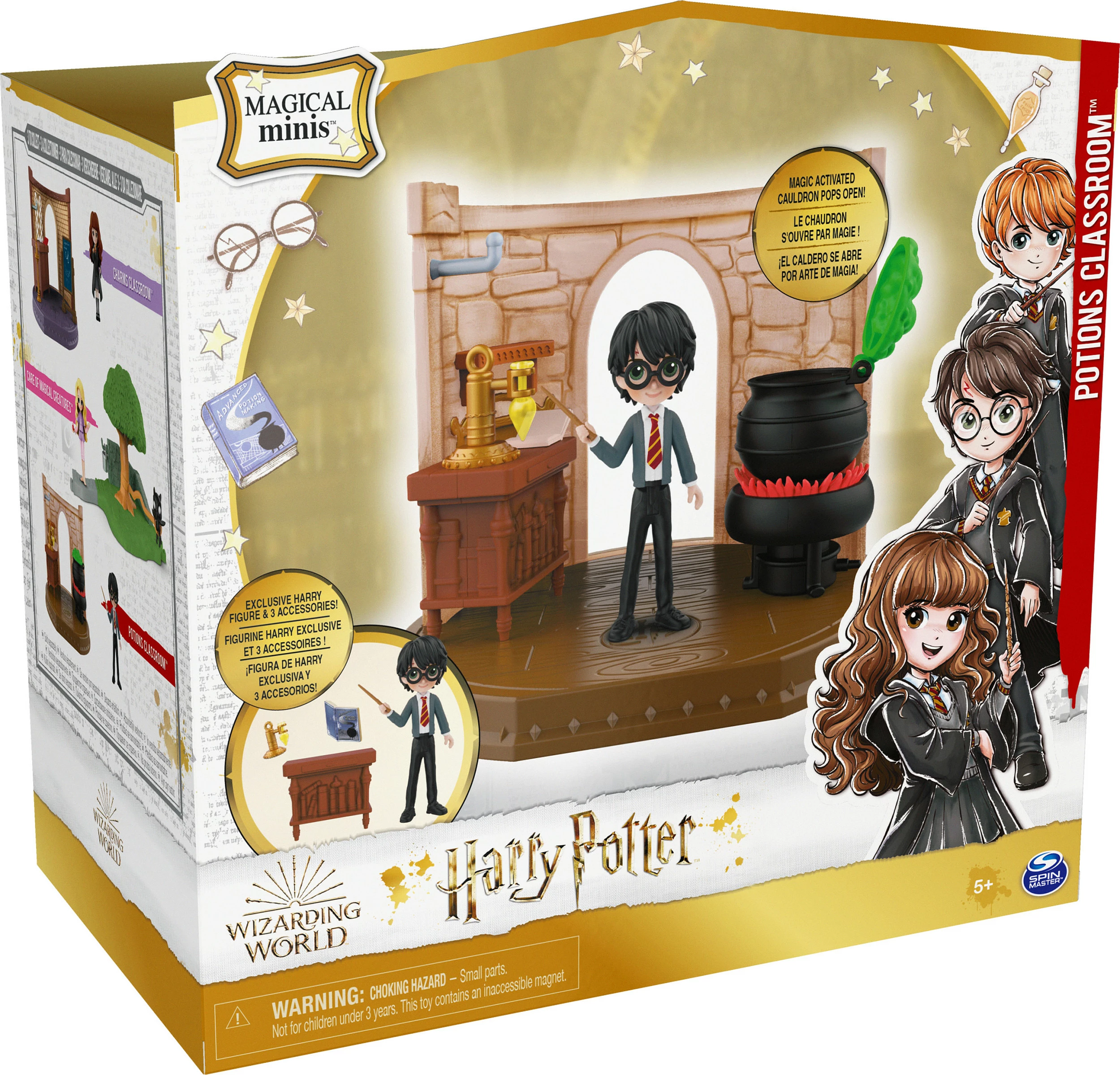 Set lodrash SPIN MASTER Wizarding World Harry Potter Magical Minis Potions Classroom, figurë Harry Potter 3", multikolor